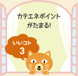カテエネポイントがたまる